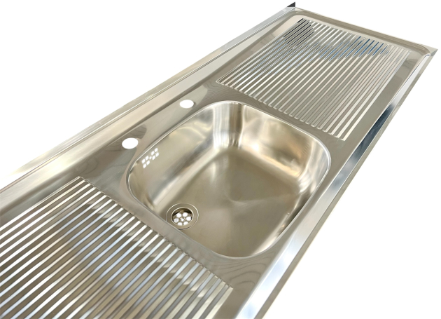 BLANCO Gastronomie Auflage-Spüle 150x50 cm Edelstahl Küchen Spülbecken Spültisch Gastro Arbeitsspüle