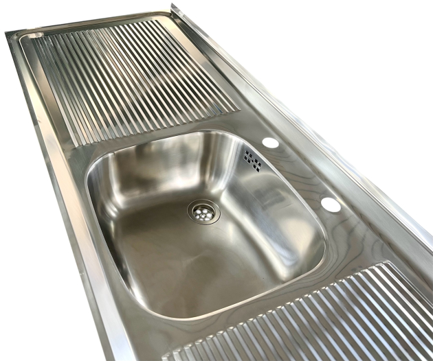 BLANCO Gastronomie Auflage-Spüle 150x50 cm Edelstahl Küchen Spülbecken Spültisch Gastro Arbeitsspüle