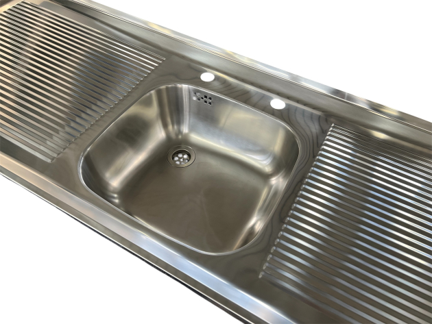 BLANCO Gastronomie Auflage-Spüle 150x50 cm Edelstahl Küchen Spülbecken Spültisch Gastro Arbeitsspüle