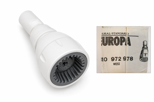 Ideal Standard Europa Duschkopf Weiß – Kopfbrause, Brausekopf, Regendusche, Duschbrause – Universal 1/2 – Made in Germany