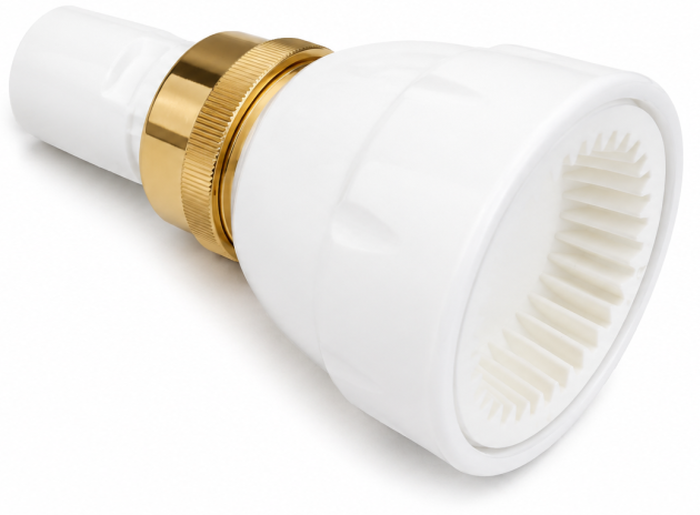 Ideal Standard Europa Duschkopf Kopfbrause Carat Weiß/Gold – Universal Brausekopf – Made in Germany