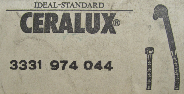 IDEAL STANDARD Ceralux Handbrause Kopfbrause + Schlauch + Halterung Carat Weiss-Gold