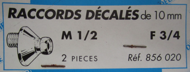 RACCORDS DECALES S-Anschlüsse Rosetten Blenden 10 mm Chrom