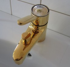 IDEAL STANDARD Ceramix Waschbeckenarmatur mit Brauseschlauchanschluss Gold