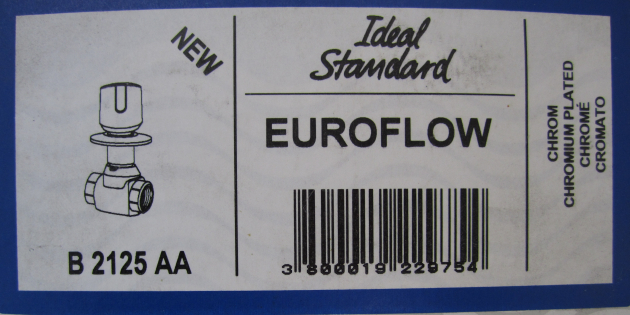 IDEAL STANDARD Euroflow Unterputz-Ventil Wandventil Chrom