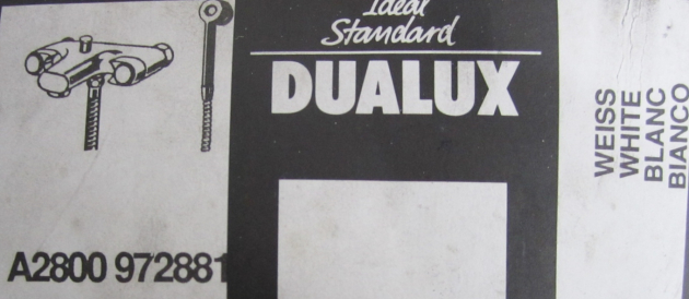 IDEAL STANDARD Dualux Badewannenarmatur + Schlauch + Handbrause WEISS