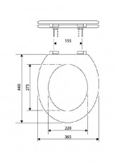 HAMBERGER Toilettenbrille WC-Deckel WC-Sitz Asia Style Dekor Schwarz Rot