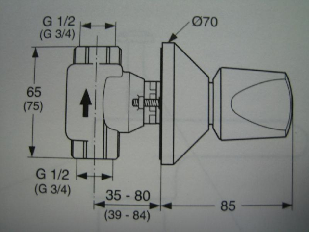 IDEAL STANDARD Unterputz Wandeinbauventil Wandventil Bausatz 2 WEISS
