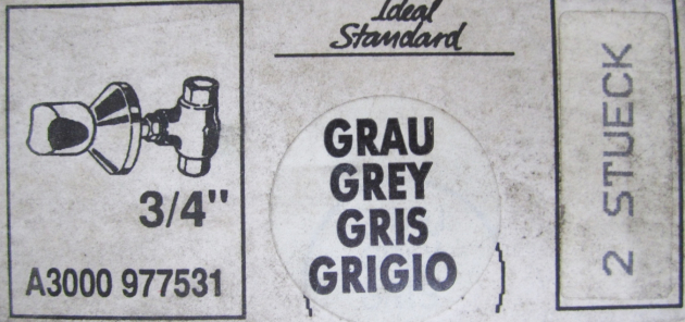 IDEAL STANDARD Europa Unterputz Wandeinbauventil Wandventil Grau