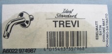 Ideal Standard TREVI Wandanschluss Duschkopf Kopfbrause Edelmatt Chrom-Matt
