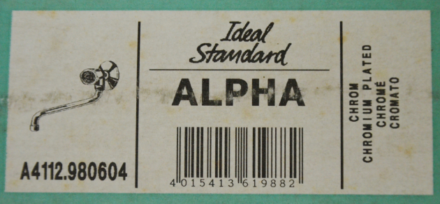 Alpha Wand-Armatur Kaltwasserarmatur Zapfhahn Chrom