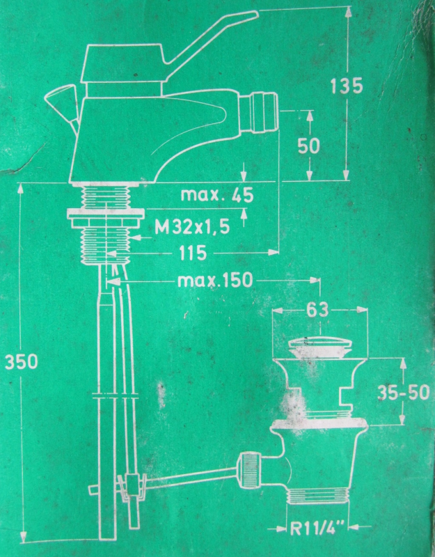 IDEAL STANDARD Reisser Ceramix Bidetarmatur Chrom Kristall