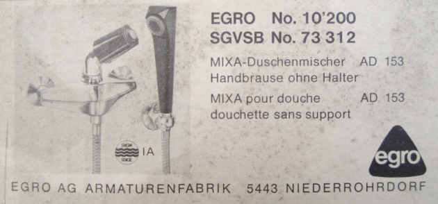 Egro Duschwannenarmatur Duscharmatur Wandarmatur Set mit schweizer Anschlüsse Aranja Bruniert