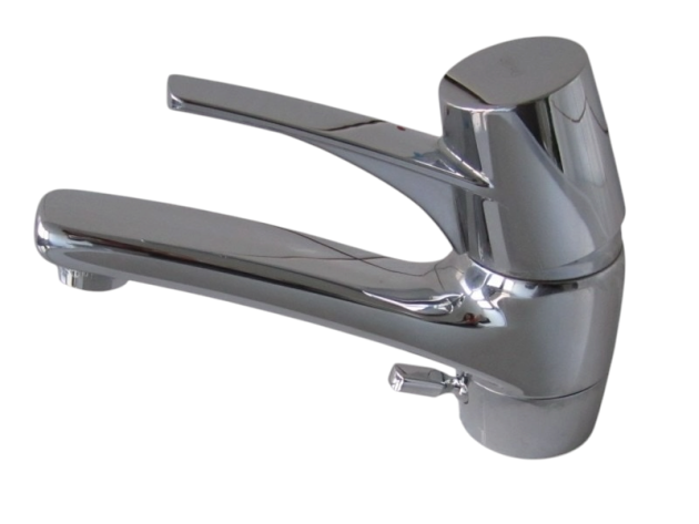 EGRO Mono Waschbeckenarmatur Chrom Lavabo Armatur, Chrom Armatur Bad, Waschbecken Badezimmerarmatur, Wasserhahn Badezimmer, Hochdruckarmatur