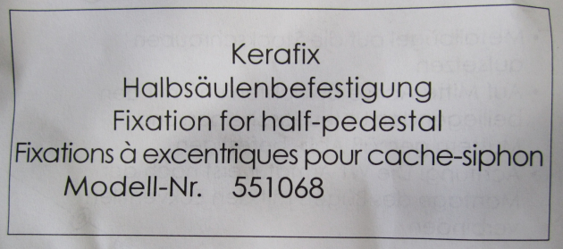 KERAMAG KERAFIX HALBSÄULEN BEFESTIGUNGSSATZ 551068