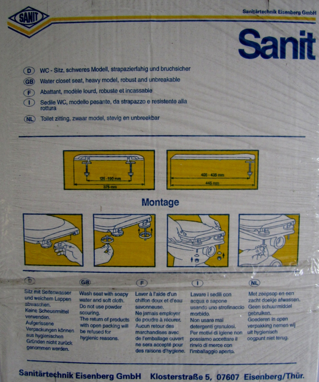 Sanit WC-Sitz Toilettensitz WC-Brille WC-Deckel Bahama-Beige