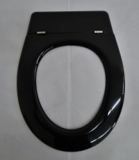 HAND Harofix Pressstoffsitz WC-Sitz ohne Deckel Toilettenbrille Schwarz