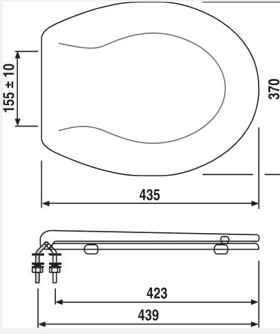 Sanit 1502 WC-Sitz Toilettensitz WC-Brille WC-Deckel PERGAMON