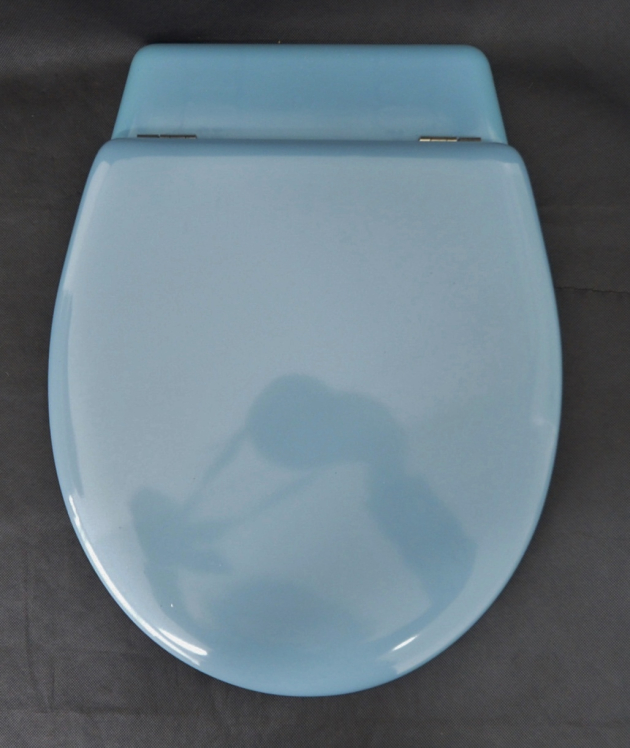 HAND Harofix Pressstoffsitz WC-Sitz Toilettenbrille mit Rückstück Mod.: 81 Bermuda-Blau