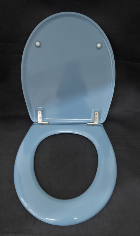 HAND Harofix Pressstoffsitz WC-Sitz Toilettenbrille mit Rückstück Mod.: 81 Bermuda-Blau