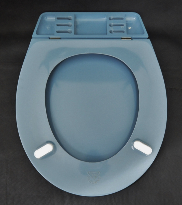 HAND Harofix Pressstoffsitz WC-Sitz Toilettenbrille mit Rückstück Mod.: 81 Bermuda-Blau