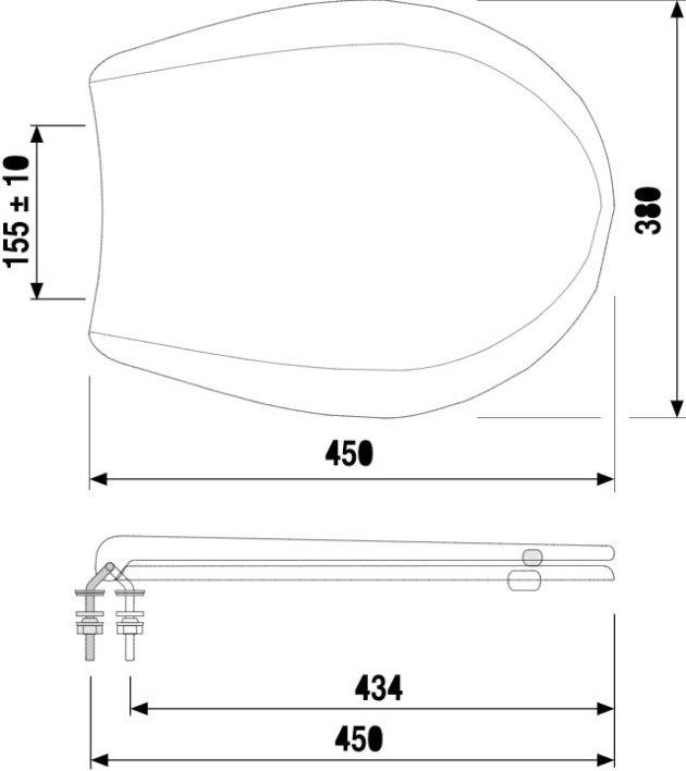 Sanit 9000 WC-Sitz Toilettensitz WC-Brille WC-Deckel Pergamon