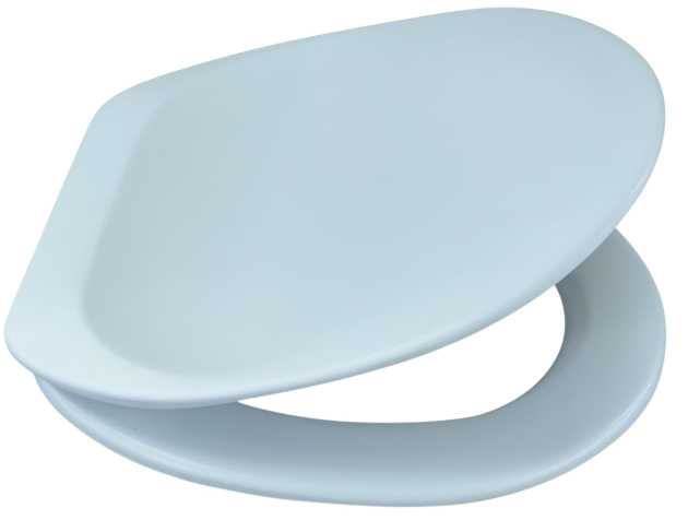 SANIBEL LUXE WC-Sitz CROCUS Blau / Hellblau / Babyblau mit Edelstahlscharnieren Toilettensitz WC-Brille WC-Deckel