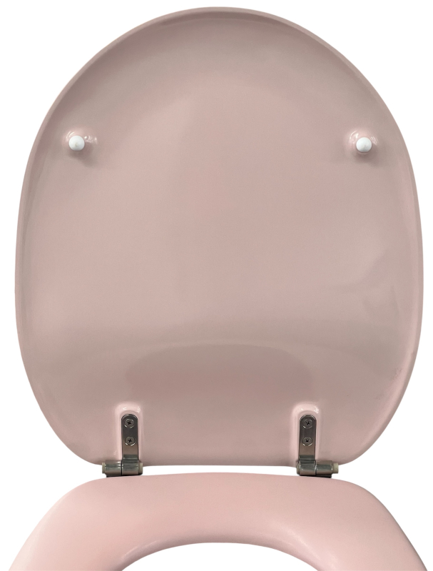 SANIBEL LUXE WC-Sitz MAGNOLIA ROSA mit Edelstahlscharnieren Toilettensitz WC-Brille WC-Deckel