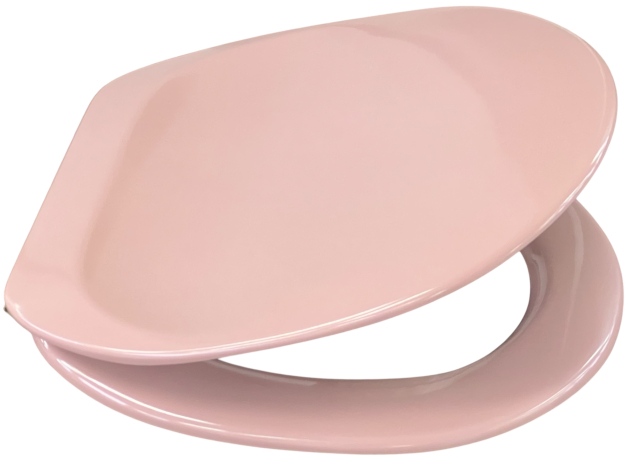 SANIBEL LUXE WC-Sitz SUNSET ROSA mit Edelstahlscharnieren Toilettensitz WC-Brille WC-Deckel