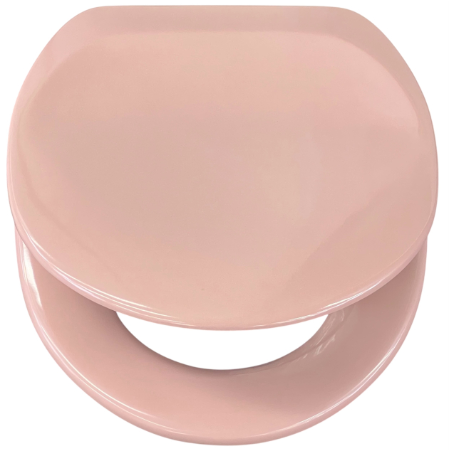 SANIBEL LUXE WC-Sitz SUNSET ROSA mit Edelstahlscharnieren Toilettensitz WC-Brille WC-Deckel