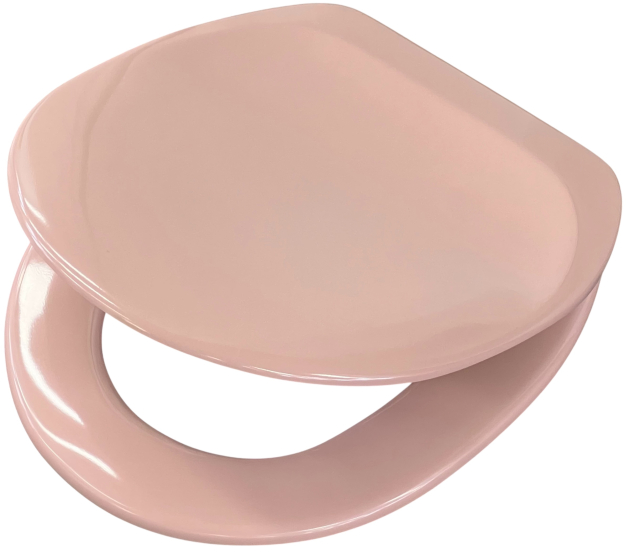 SANIBEL LUXE WC-Sitz SUNSET ROSA mit Edelstahlscharnieren Toilettensitz WC-Brille WC-Deckel
