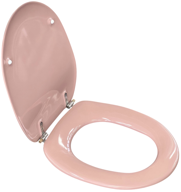 SANIBEL LUXE WC-Sitz SUNSET ROSA mit Edelstahlscharnieren Toilettensitz WC-Brille WC-Deckel