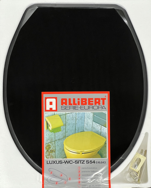 ALLIBERT LUXUS S54 WC-Sitz Toilettensitz WC-Brille WC-Deckel Schwarz
