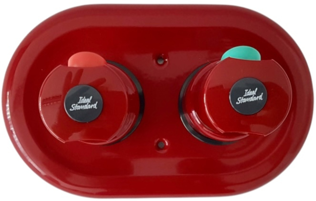 Idealtherm Junior Wandeinbau-Thermostat Bausatz 2 Unterputz Rot Bad-Armatur