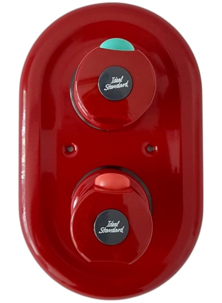 Idealtherm Junior Wandeinbau-Thermostat Bausatz 2 Unterputz Rot Bad-Armatur
