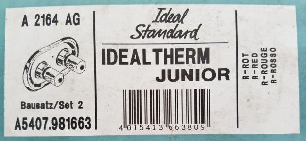 Idealtherm Junior Wandeinbau-Thermostat Bausatz 2 Unterputz Rot Bad-Armatur