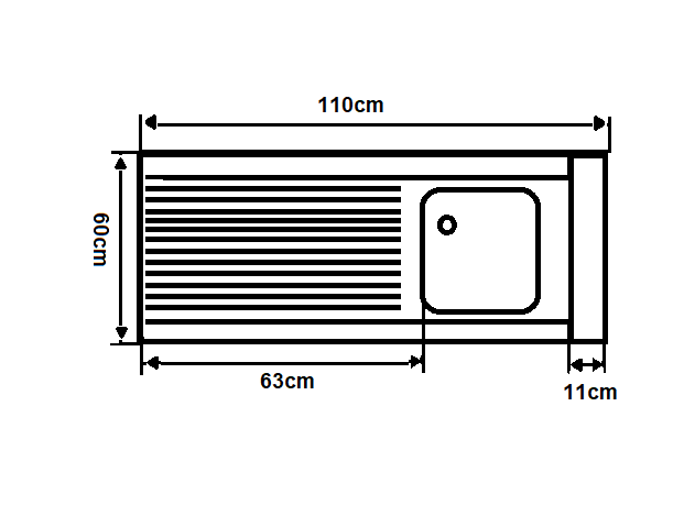 FRANKE Auflagespüle 110 x 60 cm Becken-Rechts Edelstahl
