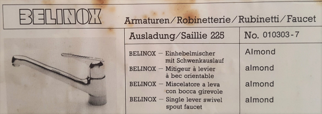 KWC BELINOX Küchenarmatur Armatur Ivory Elfenbein