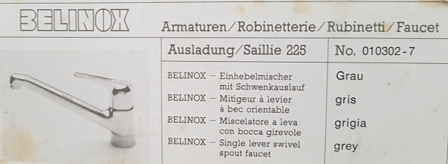 KWC BELINOX Küchenarmatur Armatur Hell-Grau