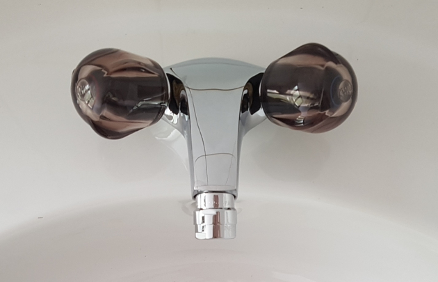 KWC NEOSTAR Bidetarmatur Sitzwaschbecken-Armatur Chrom-Braun