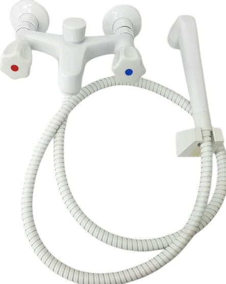 KWC NEOSTAR Badewannenarmatur + Handbrause+Schlauch Weiss