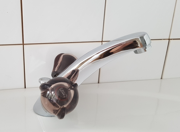 KWC NEOSTAR Zweigriff Waschtischarmatur Chrom/Braun