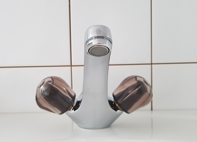 KWC NEOSTAR Zweigriff Waschtischarmatur Chrom/Braun