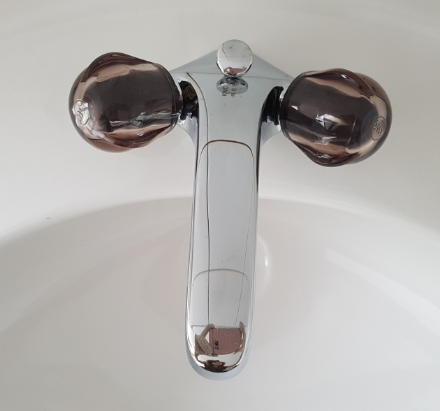 KWC NEOSTAR Zweigriff Waschtischarmatur Chrom/Braun