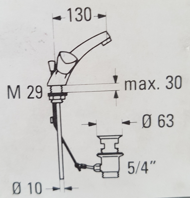 KWC NEOSTAR Zweigriff Waschtischarmatur Chrom/Braun