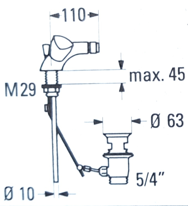 KWC NEOSTAR Bidetarmatur Sitzwaschbecken-Armatur WEISS