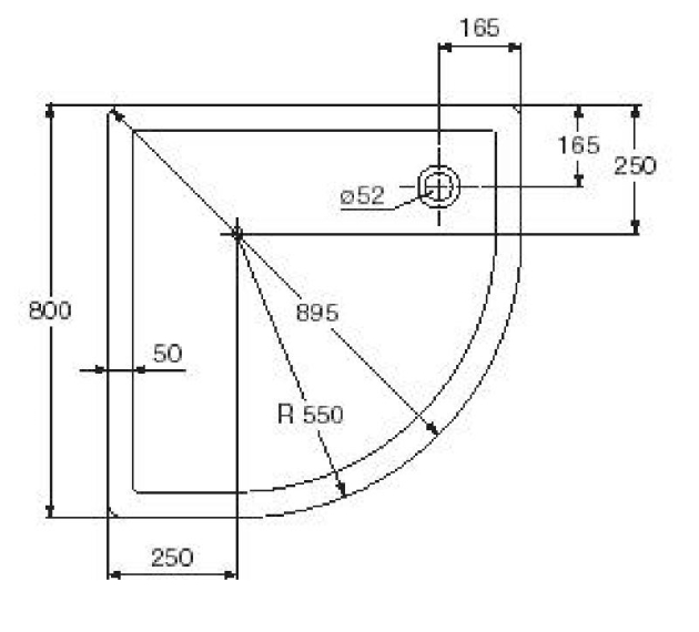 IDEAL STANDARD Duschwanne Dusche Duschtasse Top Viertelkreis 80 cm ÄGÄIS GRÜN