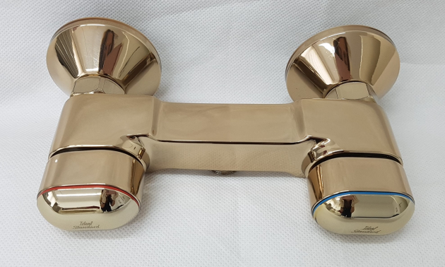 Dualux Duscharmatur Brausebatterie Edelmessing