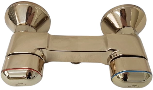 Dualux Duscharmatur Brausebatterie Edelmessing Brausebatterie Edelmessing, Zweigriffarmatur Dusche, Duscharmatur Aufputz, Zweigriff Duschmischer, Messing Duscharmatur, klassische Duscharmatur, Badarmatur Messing, Vintage Duscharmatur, Retro Duscharmatur,