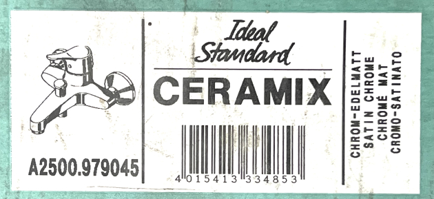 IDEAL STANDARD Ceramix Badewannenarmatur Bad-Armatur Chrom-Matt / Edelmatt